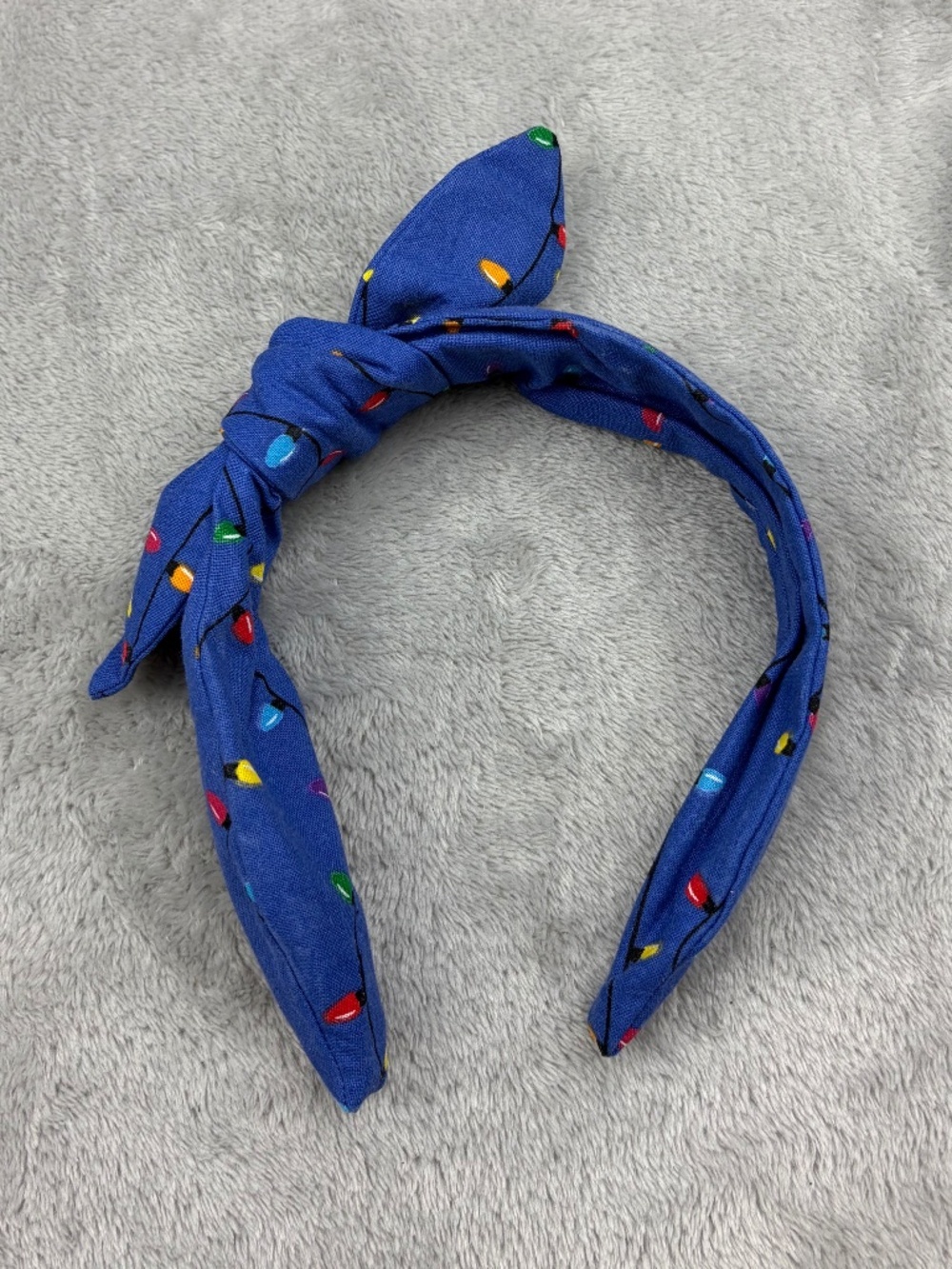 Christmas Lights Top Knot Headband Adult Size